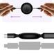 Кабель Baseus Bright Mirror 2 Series Retractable 3-in-1 Fast Charging Data Cable Type-C to M+L+C 100W 1.1m Black (CAMJ010201) [802605], фото 12
