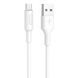 Кабель HOCO X25 USB to Micro 2A, 1m, PVC, PVC connectors, White (6957531080138) [802402], фото 1