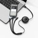 Кабель Baseus Bright Mirror 2 Series Retractable 3-in-1 Fast Charging Data Cable Type-C to M+L+C 100W 1.1m Black (CAMJ010201) [802605], фото 7