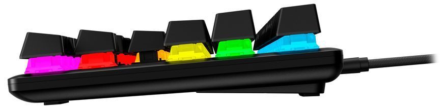 Клавіатура механічна HyperX Alloy Origins Core PBT 87key, AqUK, USB-A, EN/UA, RGB, чорний (639N9AA) [103557]