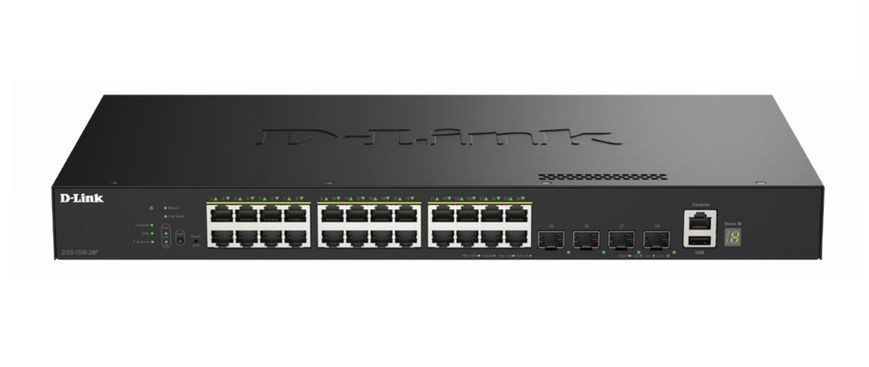 Комутатор D-Link 24xGE, 4xSFP+ Керований. L2+ (DGS-1530-28) [108037]