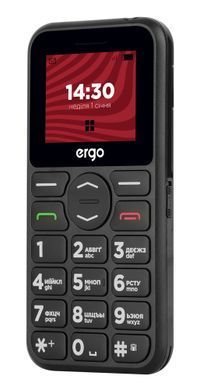 Мобiльний телефон Ergo R181 Dual Sim Black (R181 Black) [600299]