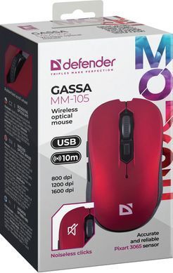 Миша Defender Gassa MM-105 Red (52103) [202965]