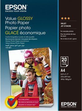 Папір Epson A4 Value Glossy Photo Paper 20 арк. (C13S400035) [111287]