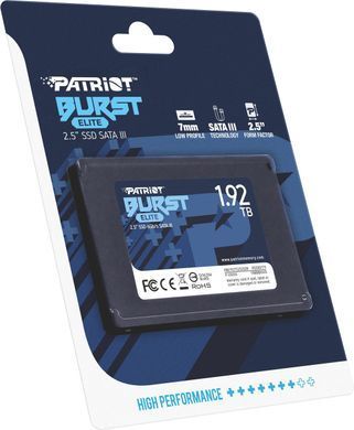 Накопичувач SSD 1.92TB Patriot Burst Elite 2.5" SATAIII TLC (PBE192TS25SSDR) [611664]