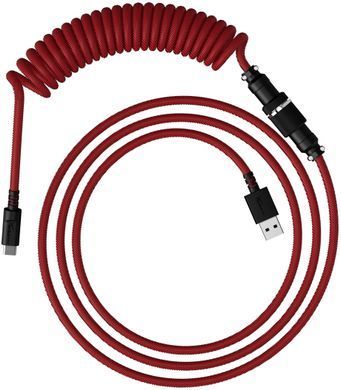 Кабель HyperX USB-A &ndash; USB-C, спіральний, 1.37 м Red/Black (6J677AA) [604029]