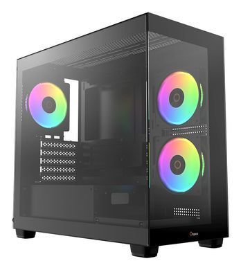 Корпус для комп'ютера MATX W/O PSU GAMMA C52 BK ARGB OCYPUS (GAMMA-C52-BKD300XX-GL) [502872]