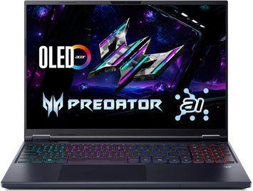 Ноутбук Acer Predator Helios Neo 16 PHN16-73 16" WQXGA OLED, Intel U9-275HX, 64GB, F2TB, NVD5090-24, Lin, чорний (NH.QW2EU.003) [113934]