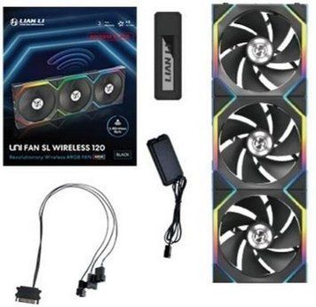 Вентилятор Lian Li Uni Fan SL Wireless 120-3 Reverse Blade Black (G99.12RSL1W3B.00) [616071]