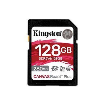Карта пам`яті SDXC 128GB UHS-II/U3 Class 10 Kingston Canvas React Plus V60 SD R280/W100MB/s (SDR2V6/128GB) [607495]