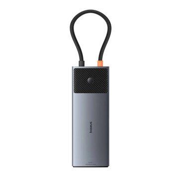 USB-хаб Baseus Metal Gleam Series II 10-in-1 USB HUB Cosmic Black(USB-C to 1*HDMI4K@120Hz+1*HDMI4K@60Hz+1*USB-A(10Gbps)+1*USB-C(10Gbps)+2*USB-A(480Mbp (B00061800123-00) [802745]