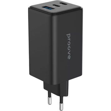 Мережевий зарядний пристрій Proove Pocket GaN Max (2xUSB-C, 1хUSB) 100W Black (WCPG10012201) [621811]