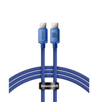 Кабель Baseus Crystal Shine Series Fast Charging Data Cable Type-C to Type-C 100W 1.2m Blue (CAJY000603) [802472]