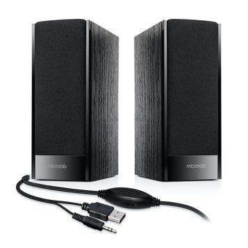 Акустична система 2.0 Microlab B-56, 3Вт, USB чорне дерево (B56 BLACK WOODEN) [404746]