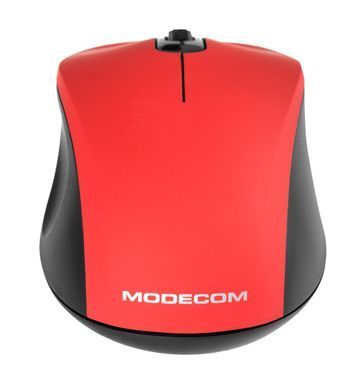 Мишка Modecom MC-WM10S, бездротова, 3кн., 1600dpi, Silent, червона (M-MC-WM10S-500) [401160]