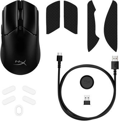 Миша HyperX Pulsefire Haste 2, RGB, USB-A/WL/BT, чорний (6N0B0AA) [104049]