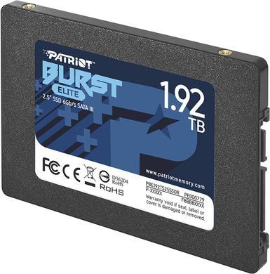 Накопичувач SSD 1.92TB Patriot Burst Elite 2.5" SATAIII TLC (PBE192TS25SSDR) [611664]