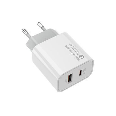 Мережевий зарядний пристрій ColorWay Power Delivery Port PPS (Type-C PD + USB QC3.0) (30W) White (CW-CHS037PD-WT) [611625]