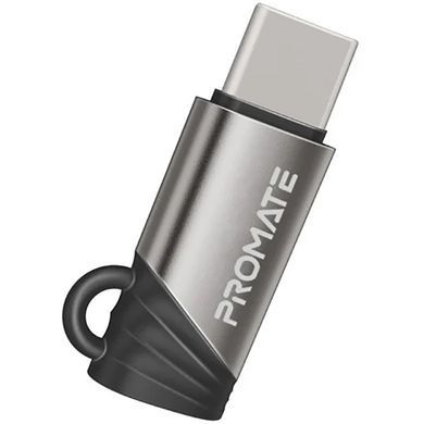 Адаптер Promate Lightning - USB Type C (F/M) Grey (link-ci) [604291]