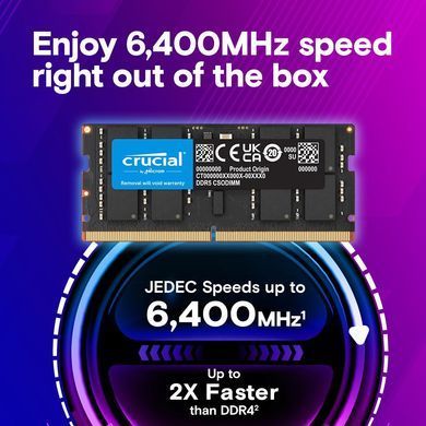 Модуль пам'яті PRO 32GB DDR5-6400 CRUCIAL (CT32G64C52CS5) [504025]
