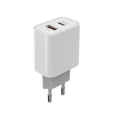Мережевий зарядний пристрій ColorWay Power Delivery Port PPS (Type-C PD + USB QC3.0) (30W) White (CW-CHS037PD-WT) [611625]