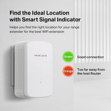 Розширювач покриття WiFi MERCUSYS AC1200, 1хFE LAN (ME10) [104436]
