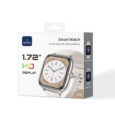 Смарт-годинник WIWU Smart Watch SW06 Silver (6977703656718) [806480]