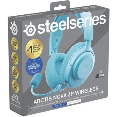 Ігрова гарнітура SteelSeries Arctis Nova 3P Wireless MultiPlatform Aqua (61688) [403547]