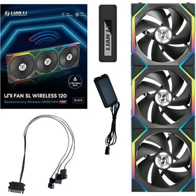 Вентилятор Lian Li Uni Fan SL Wireless 120-3 Black (G99.12SL1W3B.00) [616500]