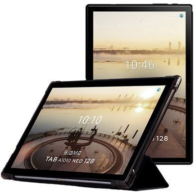 Планшет Sigma mobile Tab A1010 Neo 4/128GB 4G Dual Sim Black+чохол-книжка (TAB A1010 Neo 4/128GB Black) [609853]