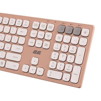Клавіатура ножнична 2E KS270 109key, WL/BT, EN/UK, рожево-білий (2E-KS270WBPN_UA) [103608]