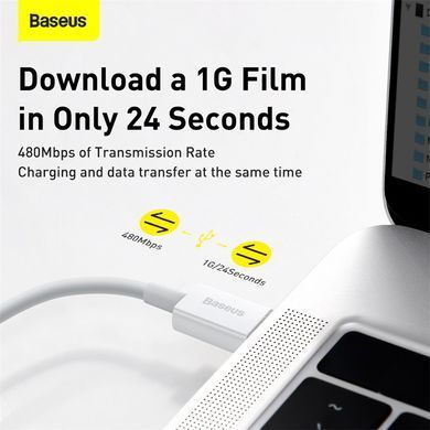 Кабель Baseus Superior Series Fast Charging Data Cable Type-C to iP PD 20W 1.5m White (CATLYS-B02) [802592]