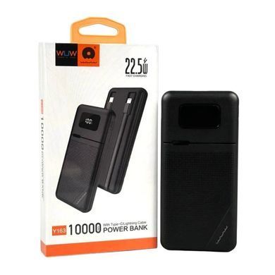 Зовнішній акумулятор (PD 22.5W quick charger ) 10 000 mAh black (WUW-Y163) [806436]
