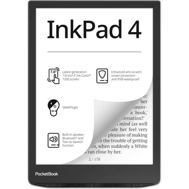 Електронна книга PocketBook 743G InkPad 4 (PB743G-U-CIS)