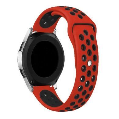 Ремінець BeCover Nike Style для Amazfit Stratos 1/2/2S/3/GTR 2/GTR 47mm/GTR Lite 47mm/Nexo/Pace Red-Black (705817) [604639]