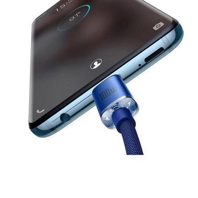 Кабель Baseus Crystal Shine Series Fast Charging Data Cable Type-C to Type-C 100W 1.2m Blue (CAJY000603) [802472]