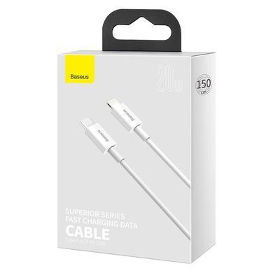 Кабель Baseus Superior Series Fast Charging Data Cable Type-C to iP PD 20W 1.5m White (CATLYS-B02) [802592]