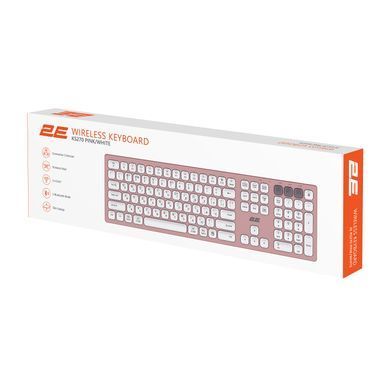 Клавіатура ножнична 2E KS270 109key, WL/BT, EN/UK, рожево-білий (2E-KS270WBPN_UA) [103608]