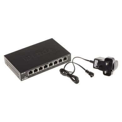 Комутатор D-Link 8xFE, Некерований, Метал (DES-108) [105138]