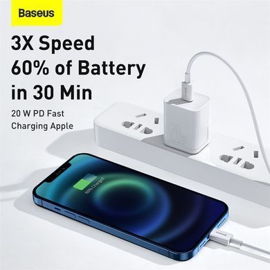 Кабель Baseus Superior Series Fast Charging Data Cable Type-C to iP PD 20W 1.5m White (CATLYS-B02) [802592]