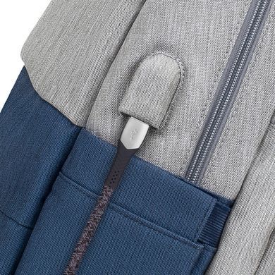 Рюкзак Rivacase Prater 7567 17.3" Grey/Dark Blue (7567 (Grey/Dark Blue)) [605757]