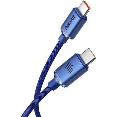 Кабель Baseus Crystal Shine Series Fast Charging Data Cable Type-C to Type-C 100W 1.2m Blue (CAJY000603) [802472]