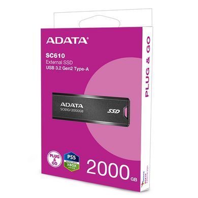 Портативний SSD ADATA SC610 2TB USB 3.2 550/500Mb/s Black (SC610-2000G-CBK/RD) [803626]
