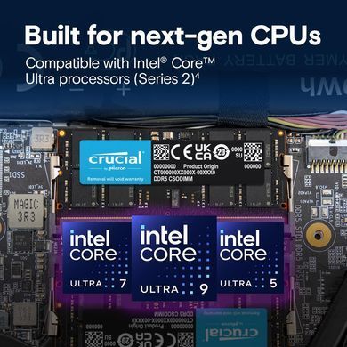 Модуль пам'яті PRO 32GB DDR5-6400 CRUCIAL (CT32G64C52CS5) [504025]