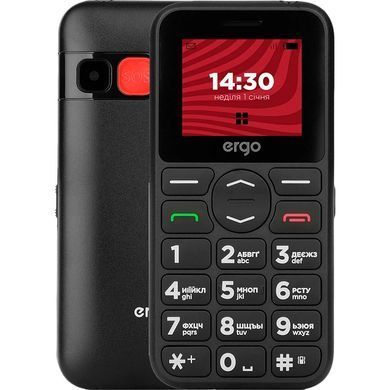 Мобiльний телефон Ergo R181 Dual Sim Black (R181 Black) [600299]