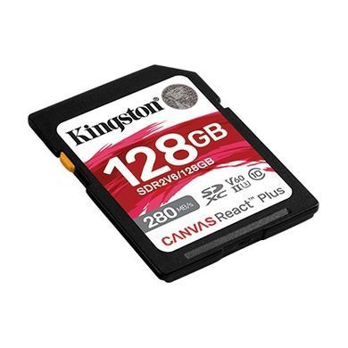 Карта пам`яті SDXC 128GB UHS-II/U3 Class 10 Kingston Canvas React Plus V60 SD R280/W100MB/s (SDR2V6/128GB) [607495]