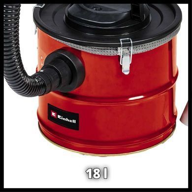 Пилосос професійний для золи Einhell TC-AV 1718 DW 1200Вт 170мБар контейнер 18л 3.25кг (2351661) [105627]