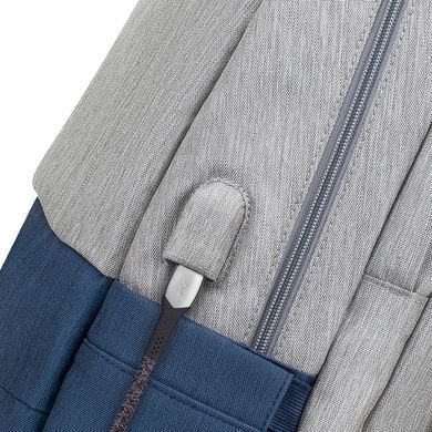 Рюкзак Rivacase Prater 7567 17.3" Grey/Dark Blue (7567 (Grey/Dark Blue)) [605757]