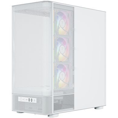 Корпус Modecom VOLCANO AQ400 ARGB MIDI SIDE LCD 6,2&rdquo;, 4x120mm fans WHITE без БЖ ATX (MC-A-AQ400-4FA-W) [405391]