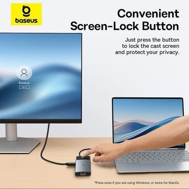 USB-хаб Baseus Metal Gleam Series II 10-in-1 USB HUB Cosmic Black(USB-C to 1*HDMI4K@120Hz+1*HDMI4K@60Hz+1*USB-A(10Gbps)+1*USB-C(10Gbps)+2*USB-A(480Mbp (B00061800123-00) [802745]
